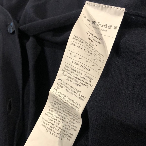 Weekend MaxMara Sottile Dark Blue Viscose-Blend Cardigan - Picture 10 of 10